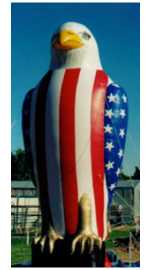 Patriotic inflatable - 25ft. red,white,blue Eagle